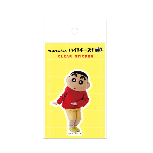 クレヨンしんちゃん クリアステッカー ハイ！チーズ！ しんちゃん